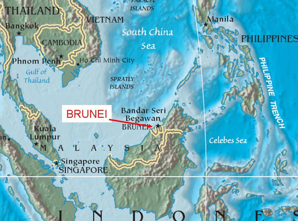 politisch karte von brunei