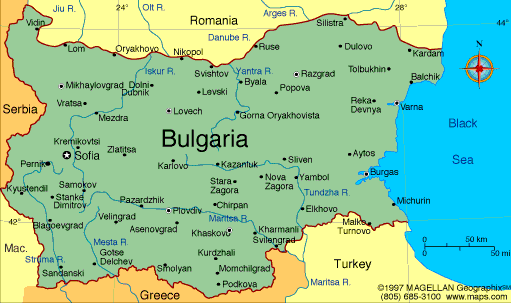 bulgarien karte