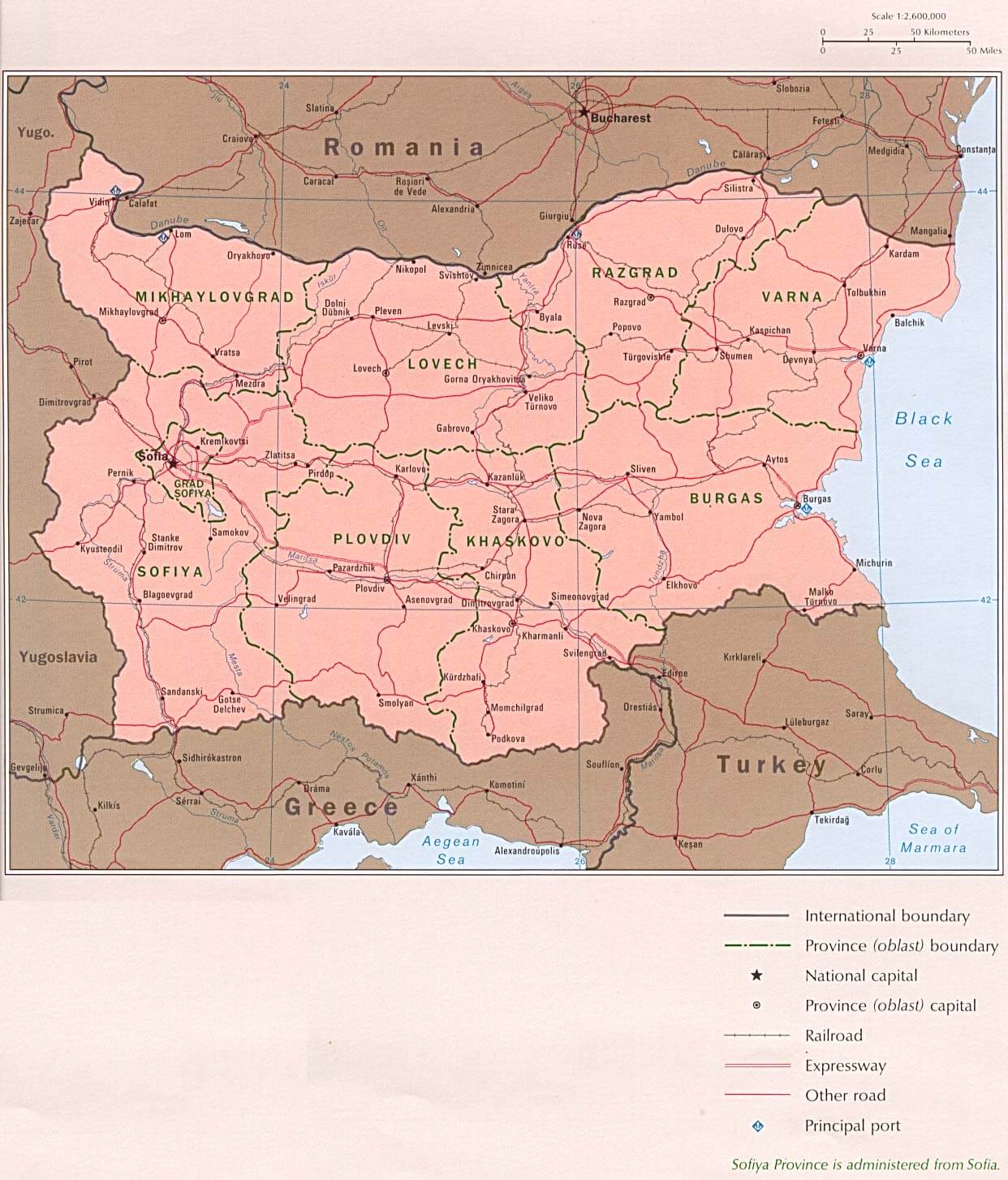 bulgarien karte