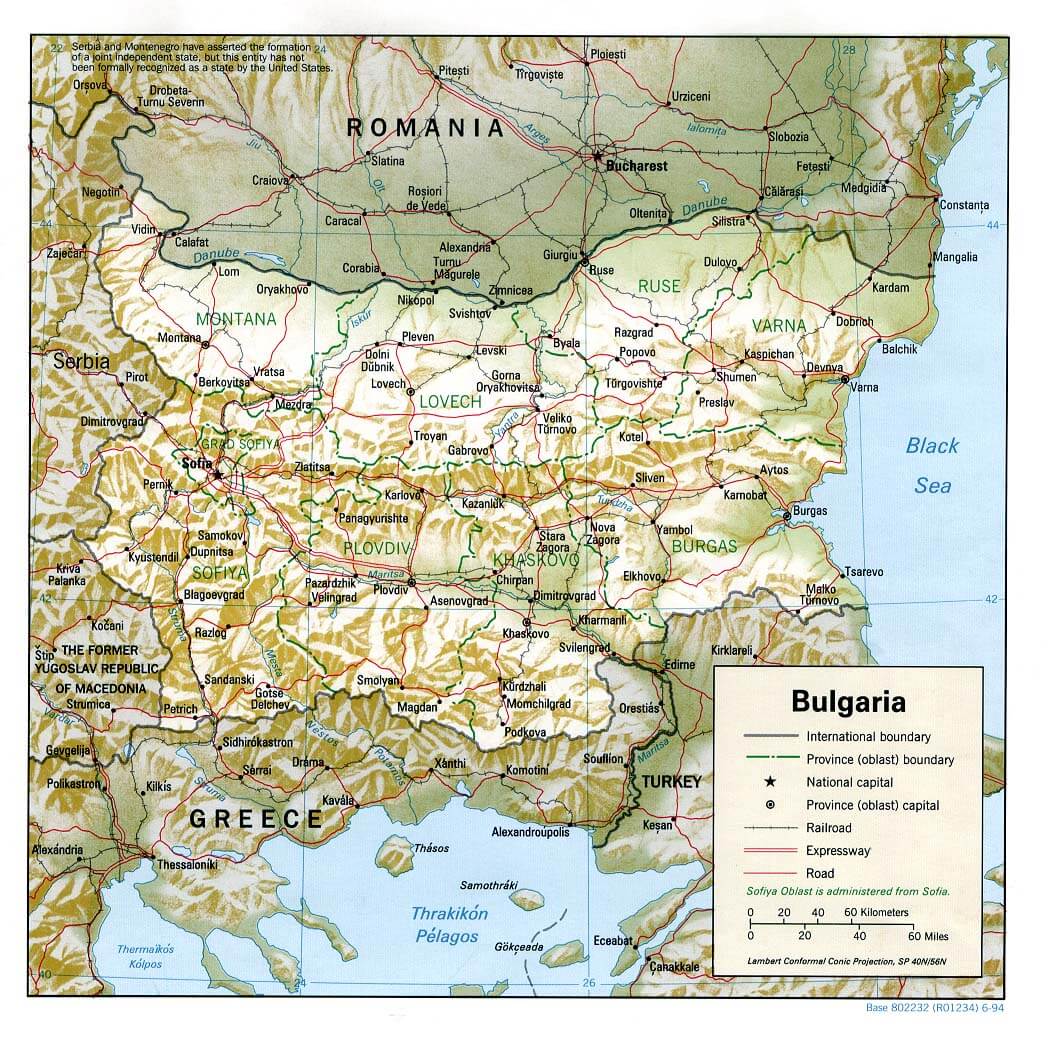 bulgarien linderung karte