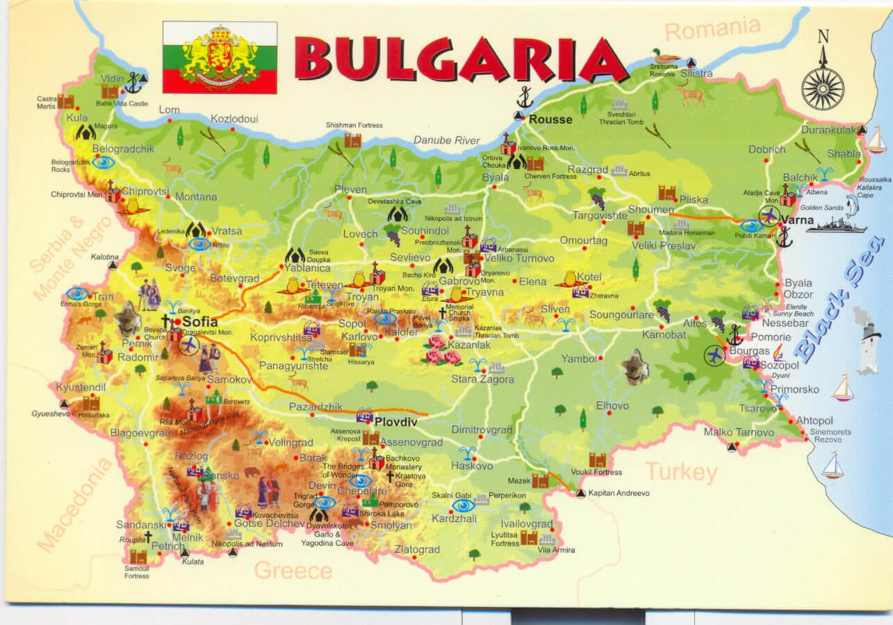 bulgarien tourismus karte