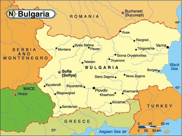 karte bulgarien