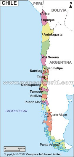 Chile regionen Map