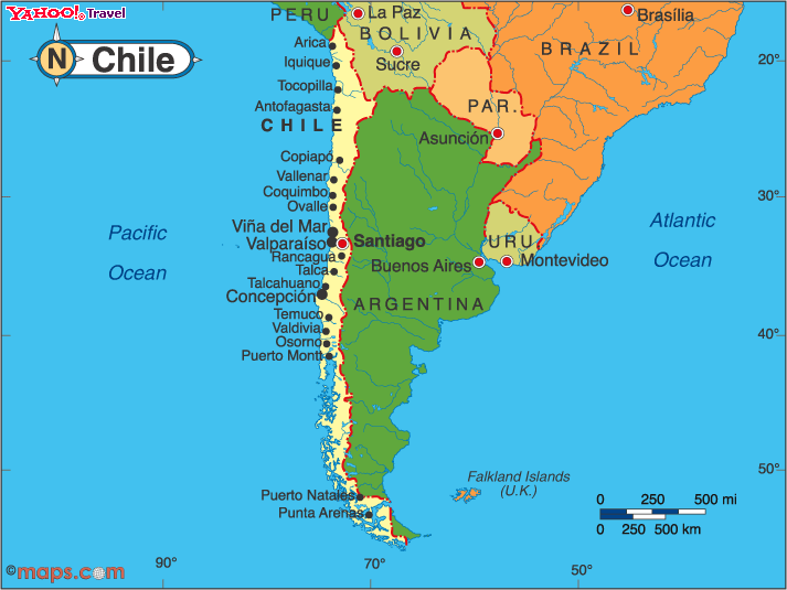 politisch karte von chile