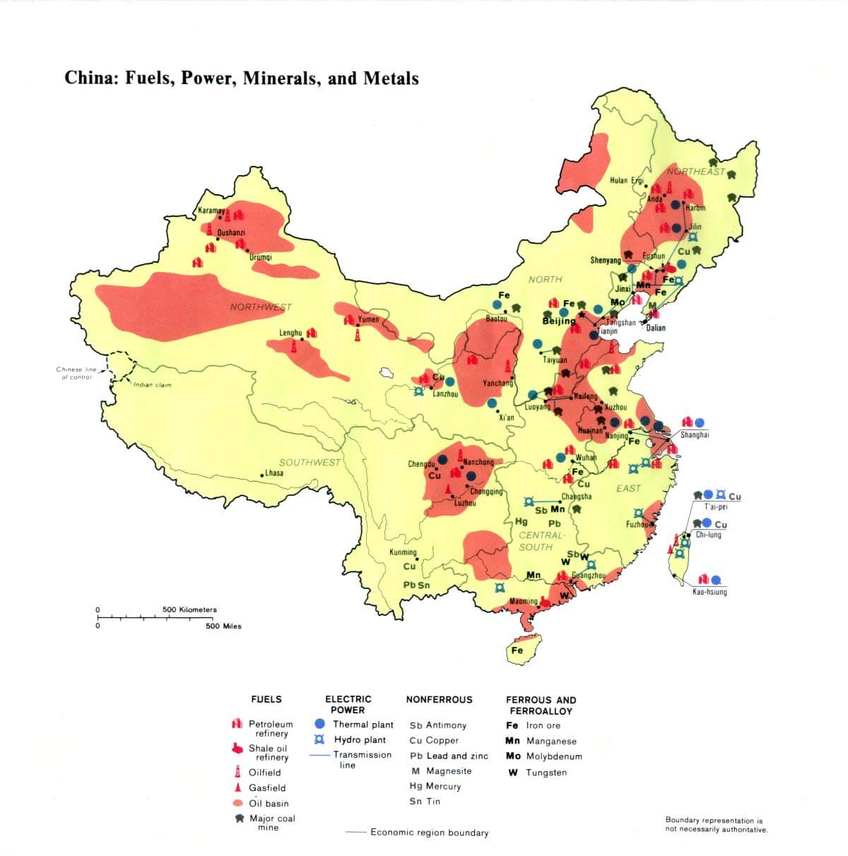 china fuels karte