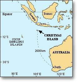 christmas insel karte ozeania