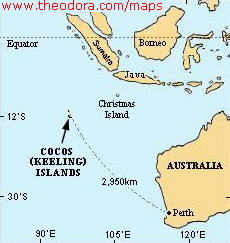 cocos inseln karte