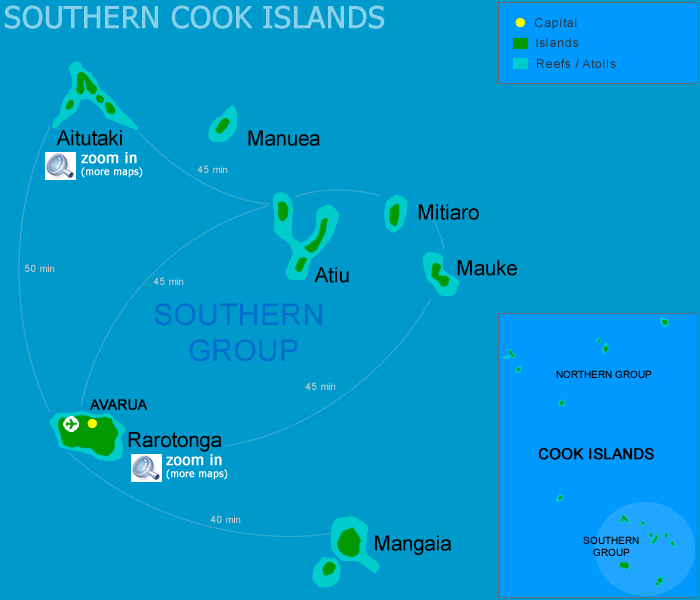 Cookinseln karte