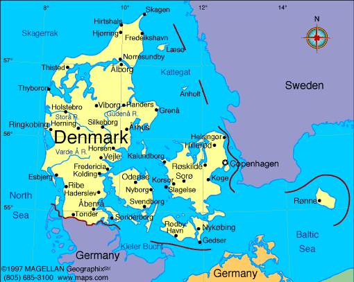 danemark karte