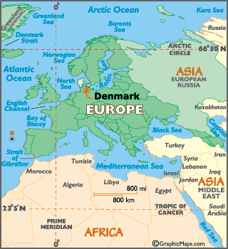 danemark karte europa