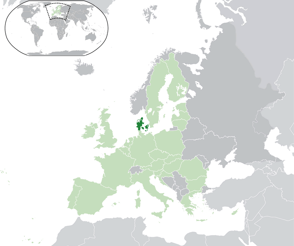 danemark lage karte