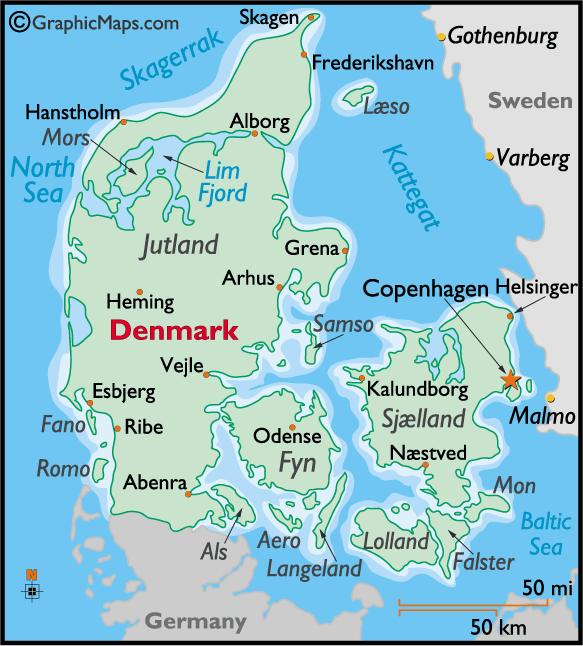 karten von danemark