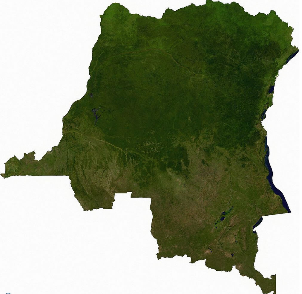 demokratische republik kongo satellit karte