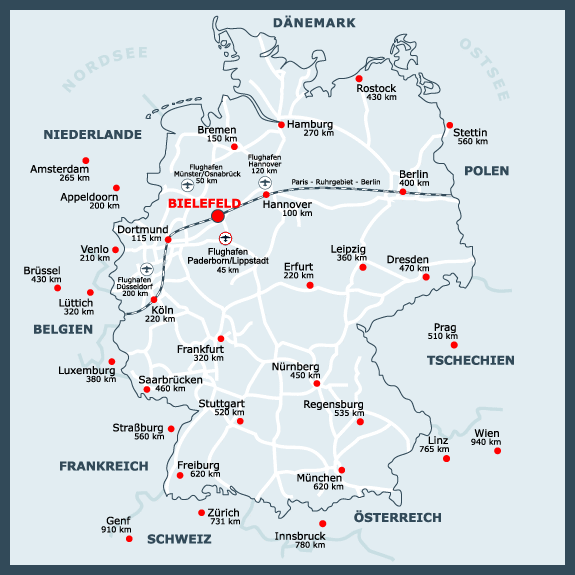 Bielefeld karte deutschland