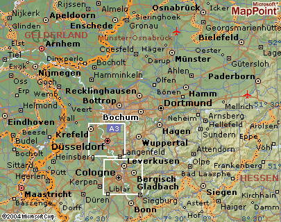 Bochum regionen karte