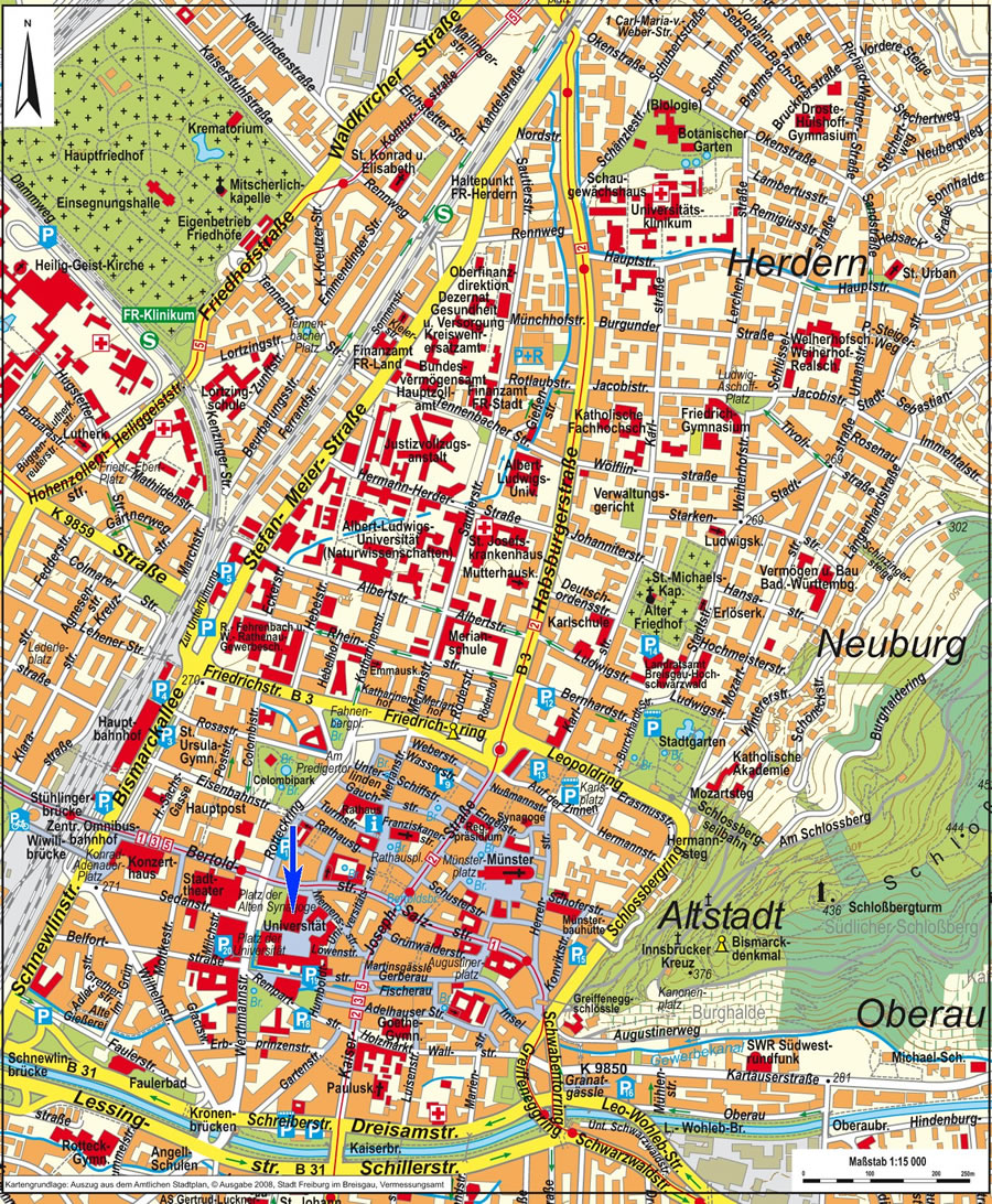 tourist map freiburg