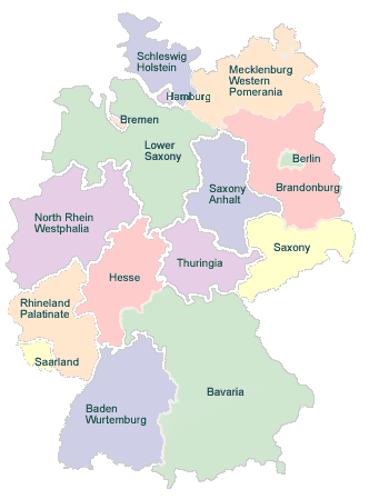 staat karte von deutschland