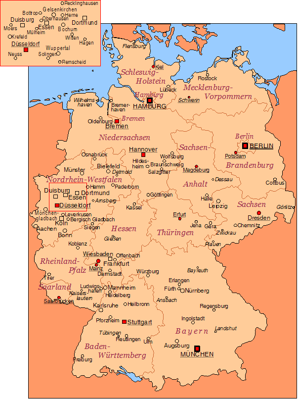 stadte karte von deutschland 2006