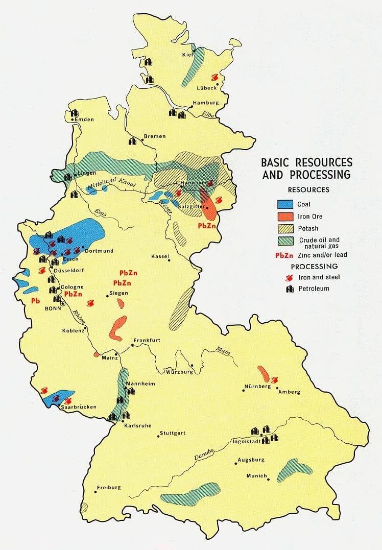 west deutschland resources karte