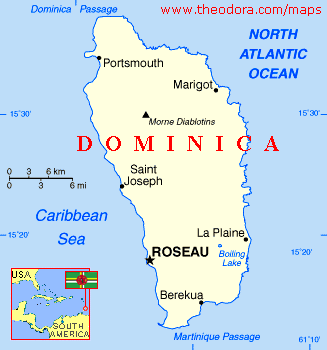 dominica diplomatisch karte