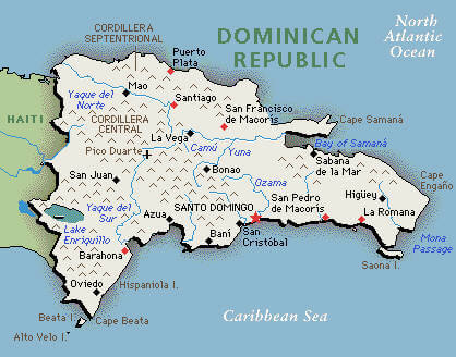 dominikanische republik karte
