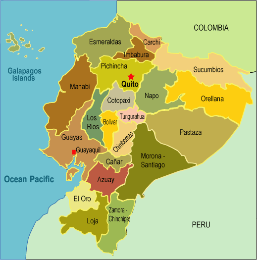 Ecuador provinzen Map