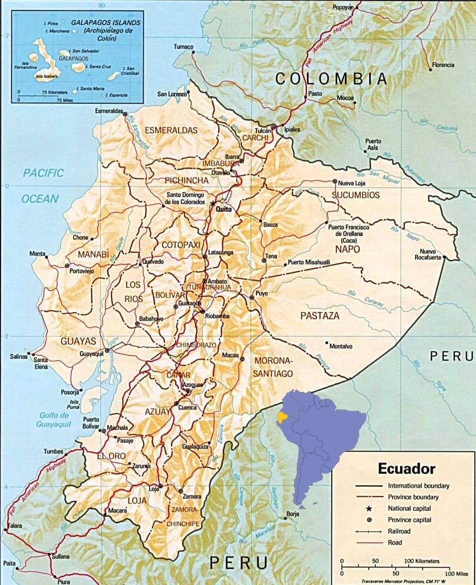 Ecuador karte