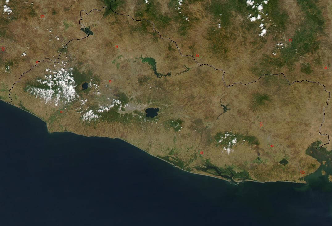 satellit bild foto von el salvador