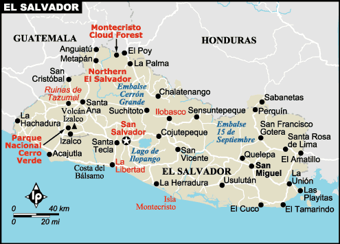 stadte karte El Salvador Map