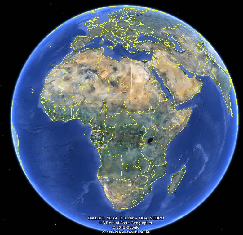 erde afrika karte