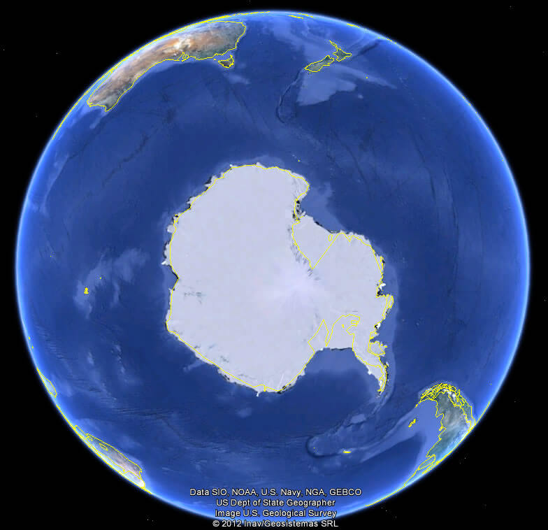 erde antarctika karte