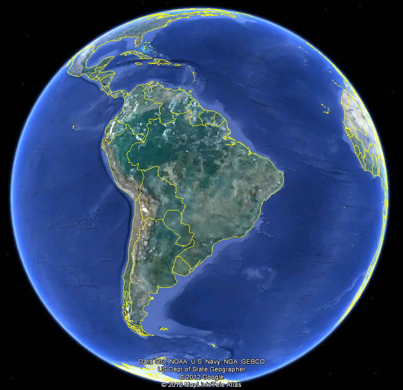 erde sudamerika karte