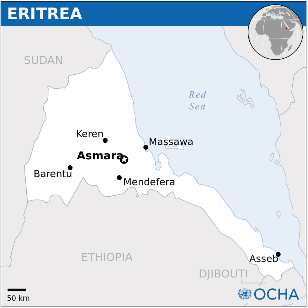 eritrea lage karte