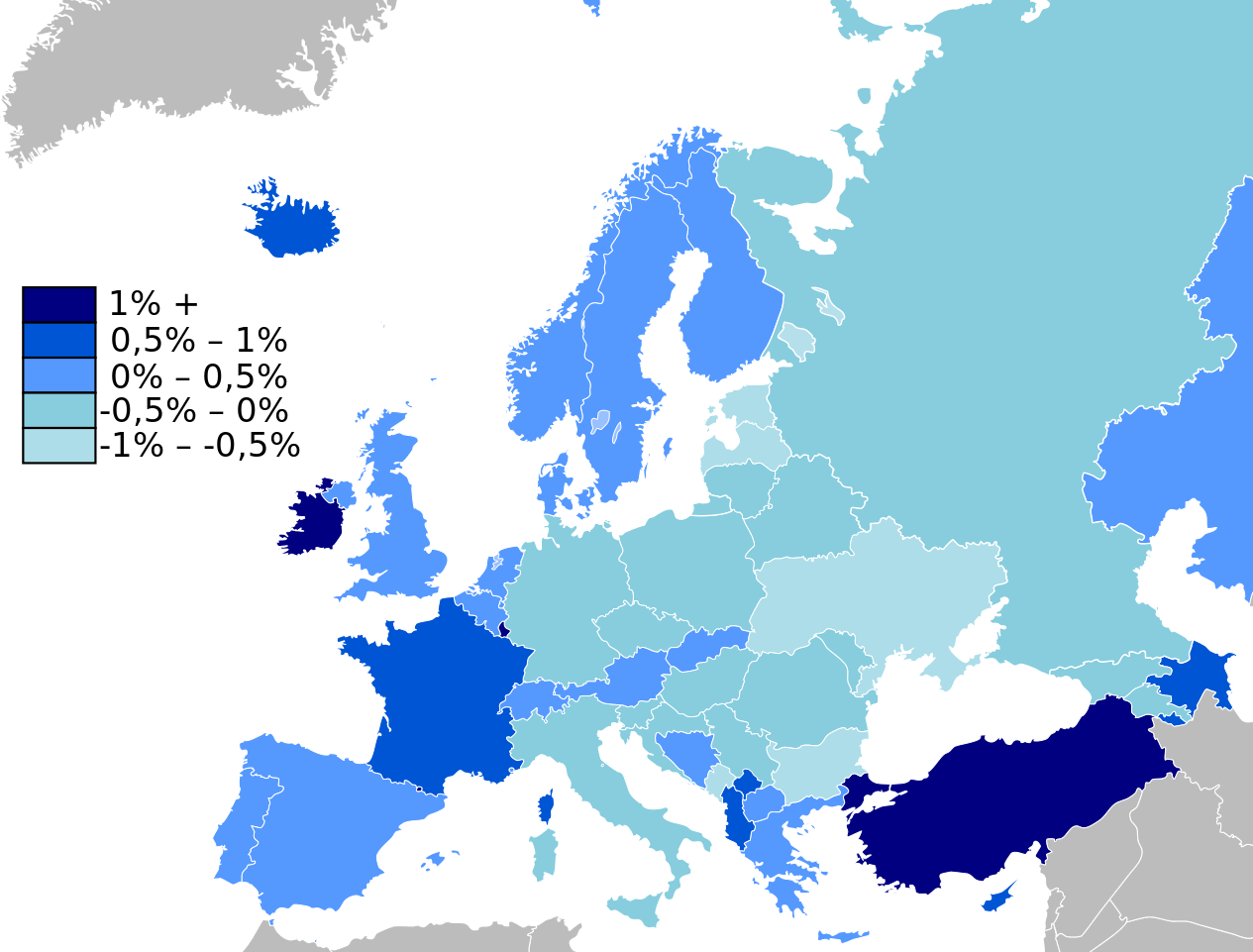 demographie karte von europa