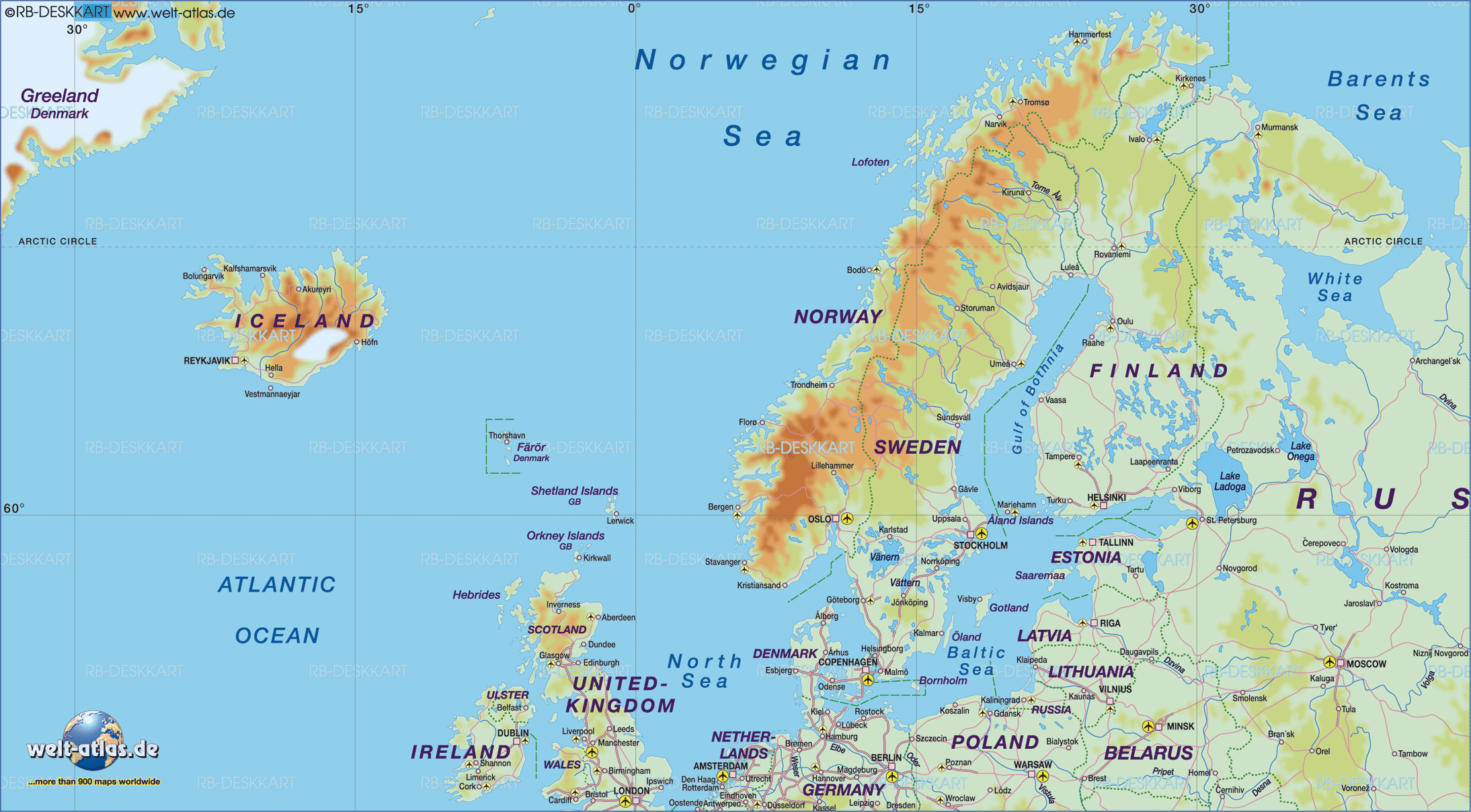europa karte skandinavien