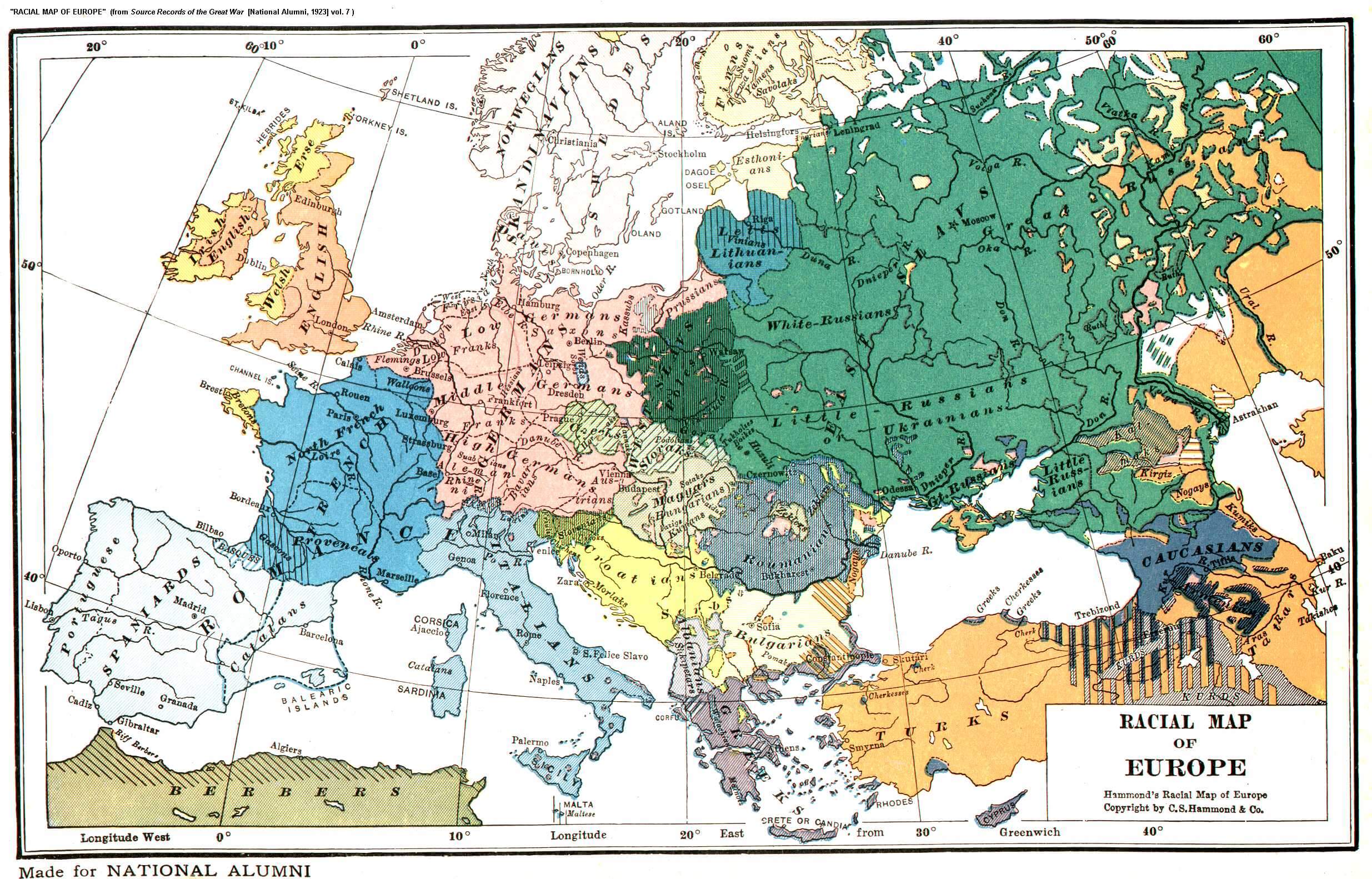 europa rassen karte