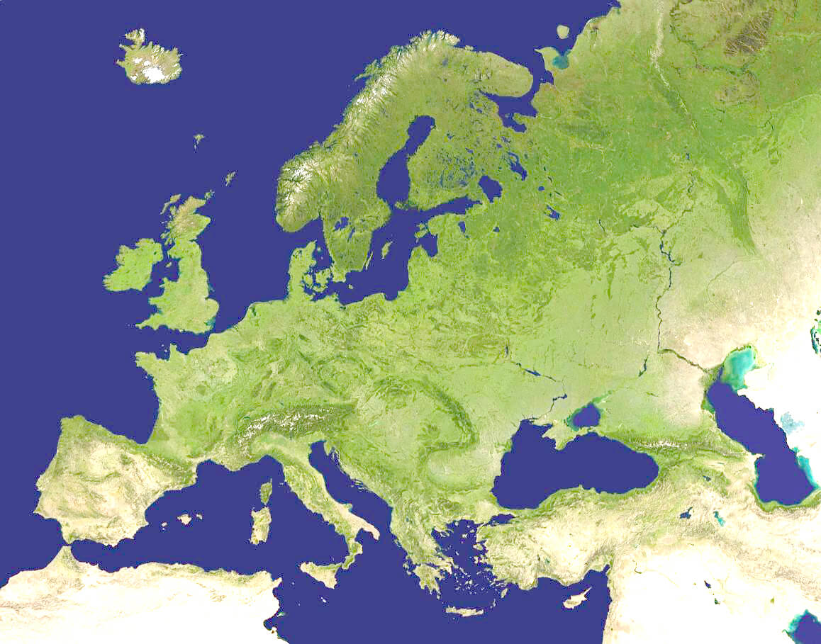 europa satellit karte