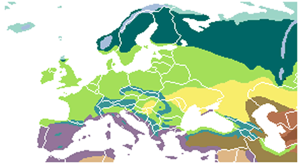 europa vegetation karte