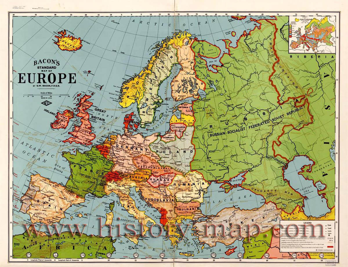 standard europa karte
