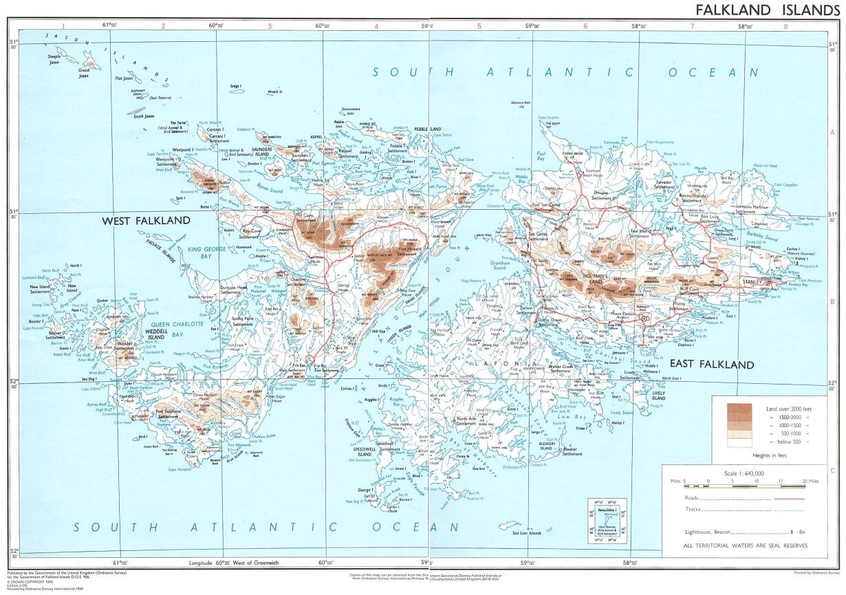 Falkland inseln karte
