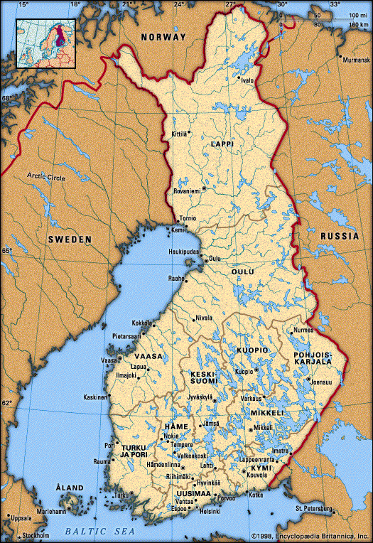 finnland stadte karte