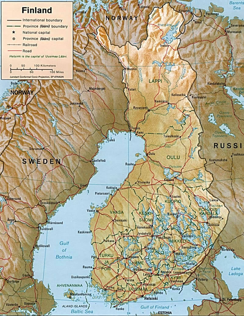 finnland linderung karte