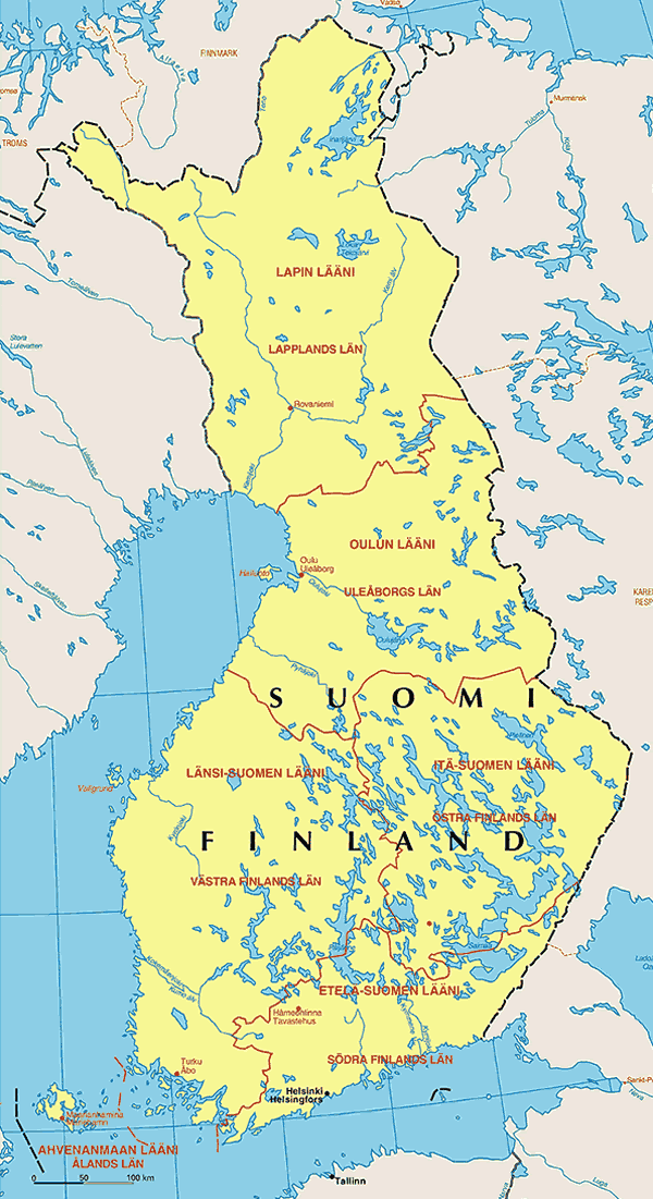 finnland seen karte