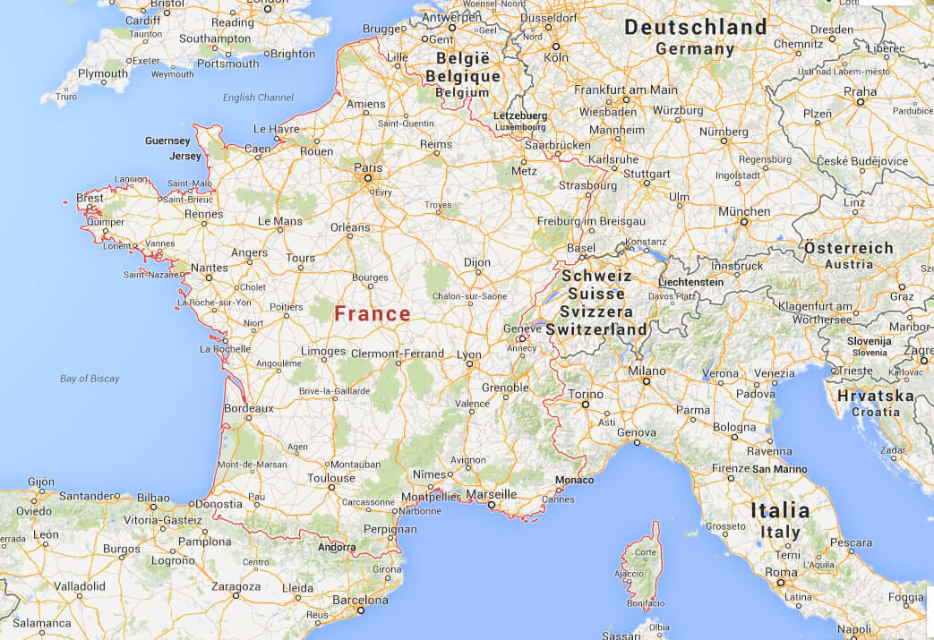 frankreich google karte