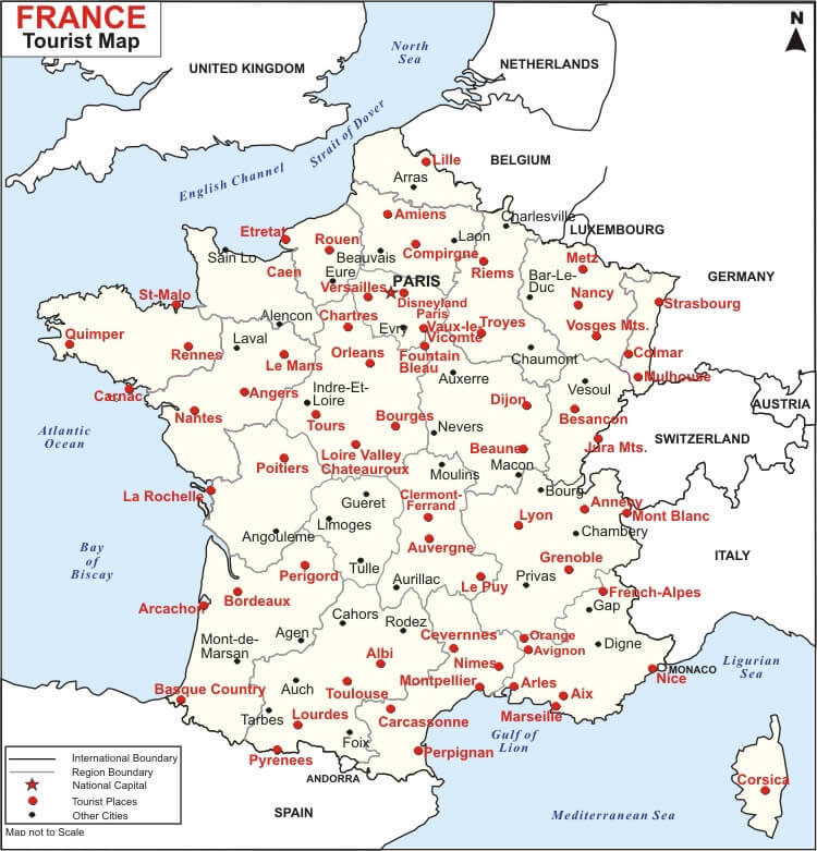 frankreich reise karte