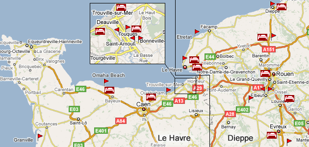 Le Havre hotels karte