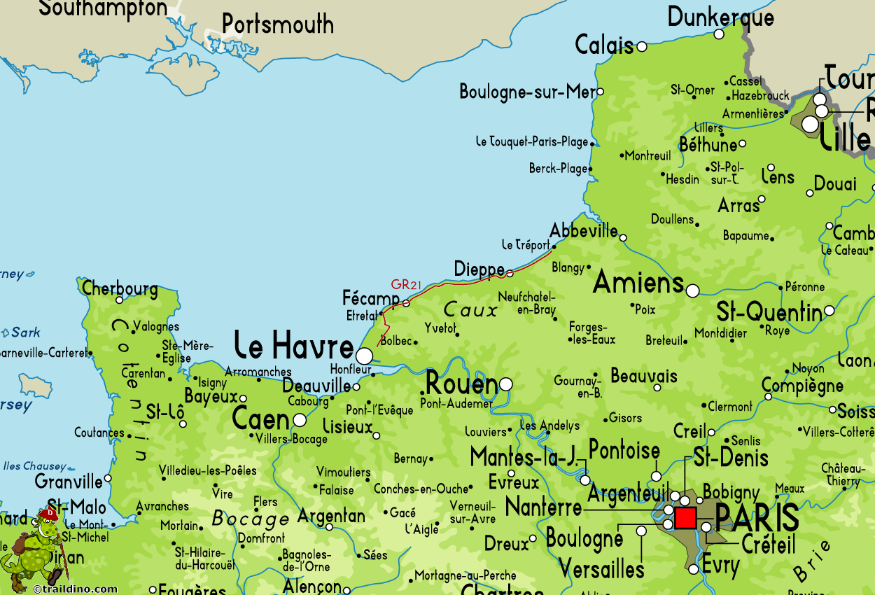 Le Havre regional karte