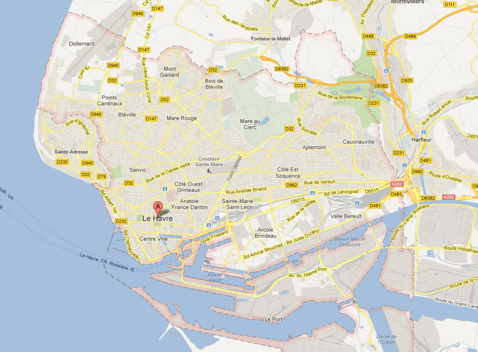karte von Le Havre