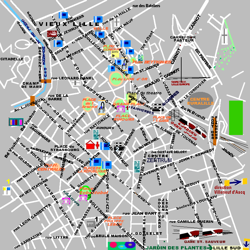 Lille tourist karte