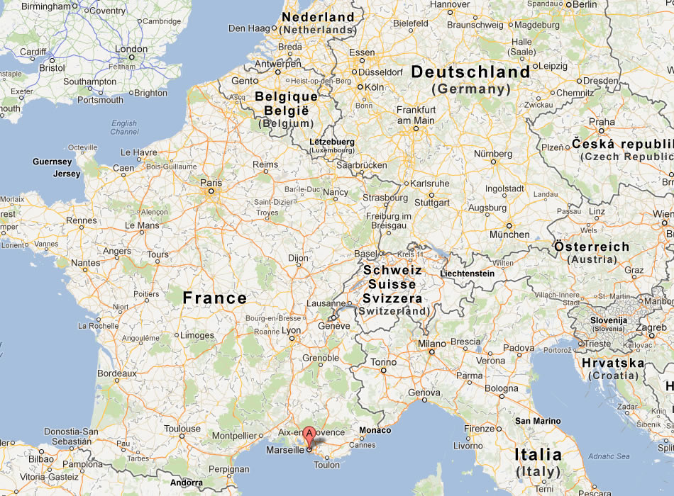karte von Marseille frankreich